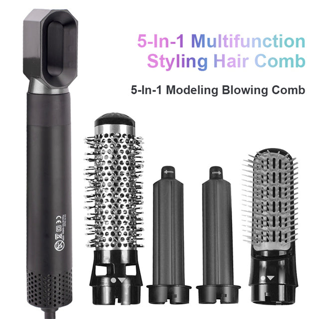 5 in 1 Hair Curler and Straightener Comb